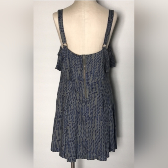 NWT Free People Blue Grey Mini Dress Martini  Size 0 XS - Picture 6 of 6